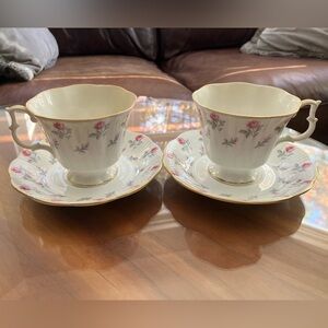 Excellent Royal Albert Winsome Fine Bone China tea cup and saucer set of two